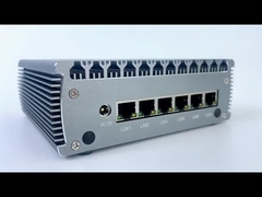 Intel Celeron 3865U 2 Core 2 Threads Firewall Mini PC Router met 6 Ethernet DDR4