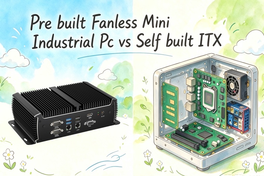 Laatste bedrijfsblogs Voorgebouwde ventilatorloze mini industriële pc versus zelfgebouwde ITX: totale kosten en installatie inspanning vergeleken