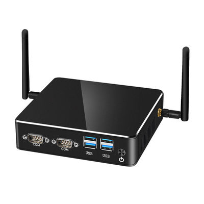 kopen Core i3 8130U Industrial PC DDR4 16G Dual Ethernet Fanless Black Mini Computer online manufacture