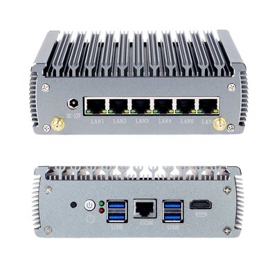 kopen Intel Celeron J6412 PC met zes LAN één COM en 4 USB Mini Computer online vervaardiging