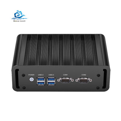 kopen Black Color Fanless Industrial Mini PC with 12V Power DDR3 RAM and 1-Year Warranty online vervaardiging