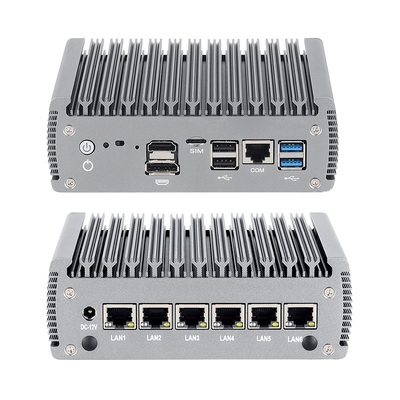 Kopen Intel N100 Processor Firewall Mini-pc met 6 LAN 1 HD-MI 1 DP online vervaardiging