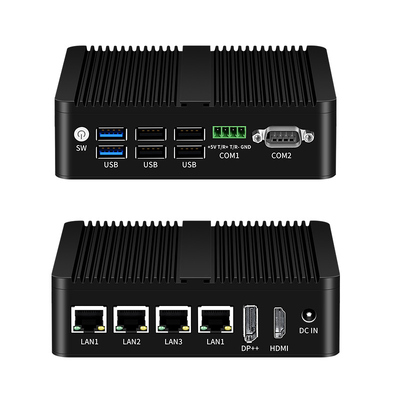 Kopen Intel N100 Processor Fanless Industrial Mini Computer Dual COM DDR4 RAM 4LAN online vervaardiging