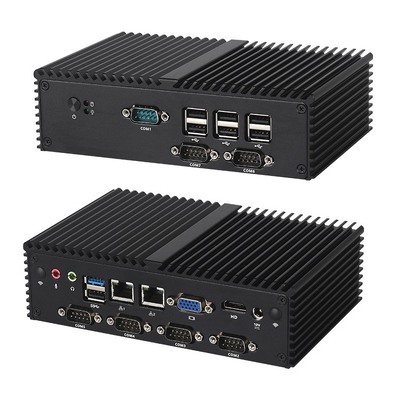 Kopen Intel Celeron J1900 Processor Fanloze PC DDR3L 8GB Met 7COM 2LAN Industriële PC online vervaardiging