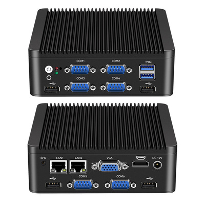 Kopen Intel N5000 J4125 4 Core Mini PC met Dual LAN 6 COM en DDR4 tot 8G online vervaardiging
