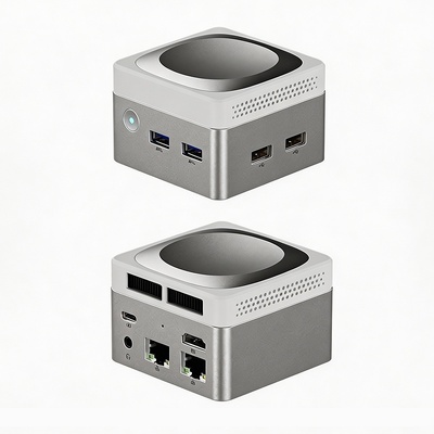 Kopen Intel N100 Mini Cube Computer LPDDR5 Dual Gigabit Ethernet RJ45 Mini PC voor thuis online vervaardiging