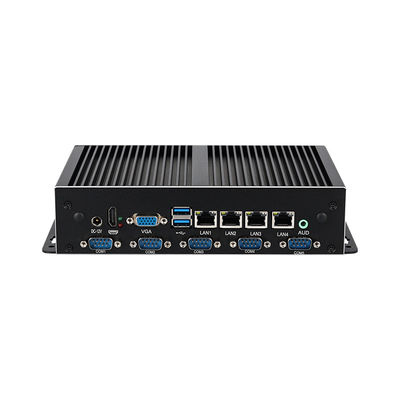 Intel-serie ventilatorloze industriële minicomputer 4 Gigabit Ethernet LAN 6COM