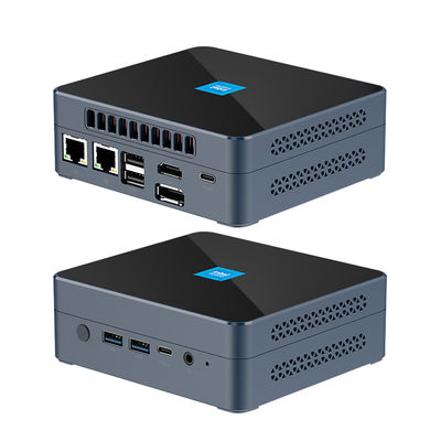 DDR5 Intel N200 Mini PC 32GB Dual RJ45 2.5G LAN Met Fan Voor Home Office