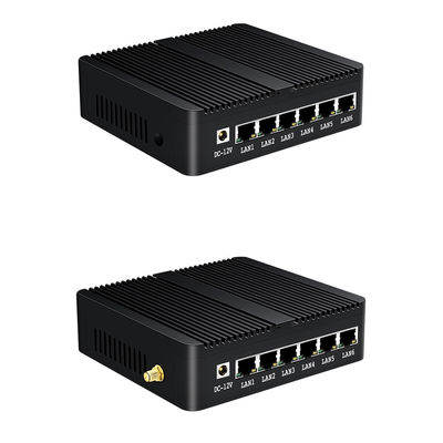 6 Gigabit Ethernet RJ45 J1900 Firewall Router Ubuntu Desktop Router Met WiFi