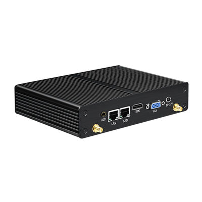 Intel Pentium Fanless Industrial PC met zwart chassis mSATA SSD opslag en HDMI