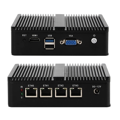 DDR3 8GB Firewall Mini PC Router met Intel Celeron N2830 Fanless Cooling Method
